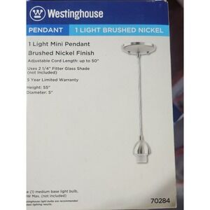 Silver Westinghouse Pendant Light fixtures set of 3 Brand‎ new in box